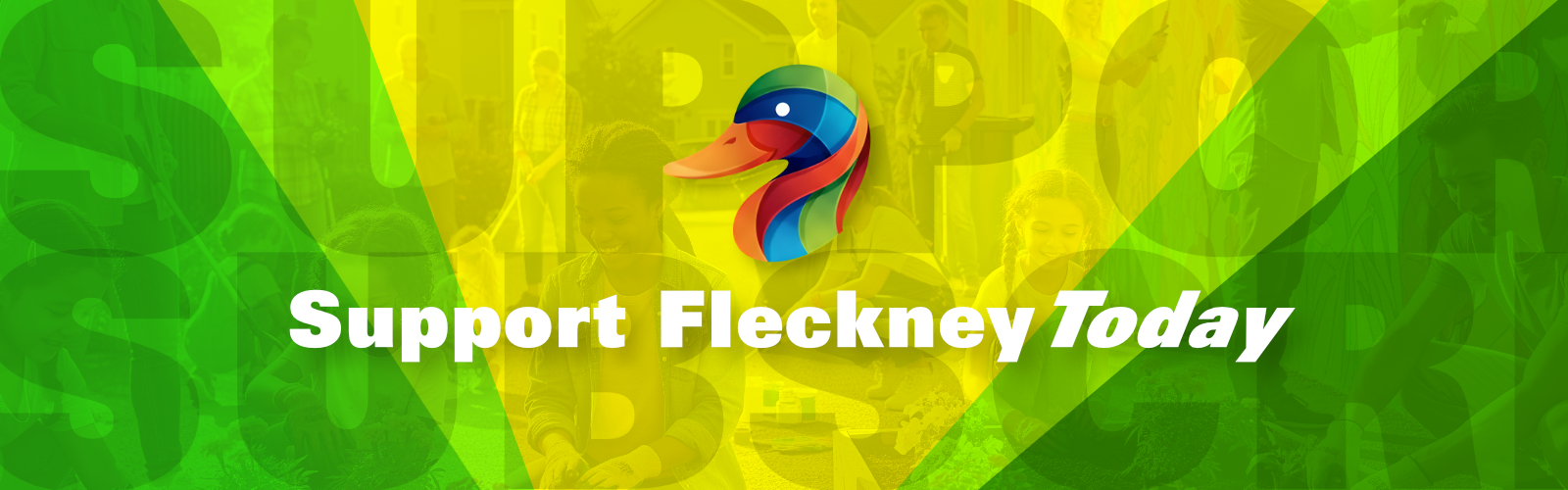 A page banner image with the colourful Duck's head logo and page title.
