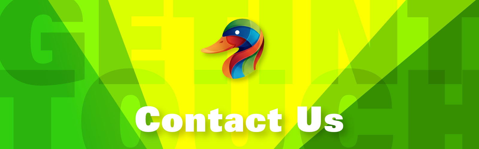 A page banner image with the colourful Duck's head logo and page title.