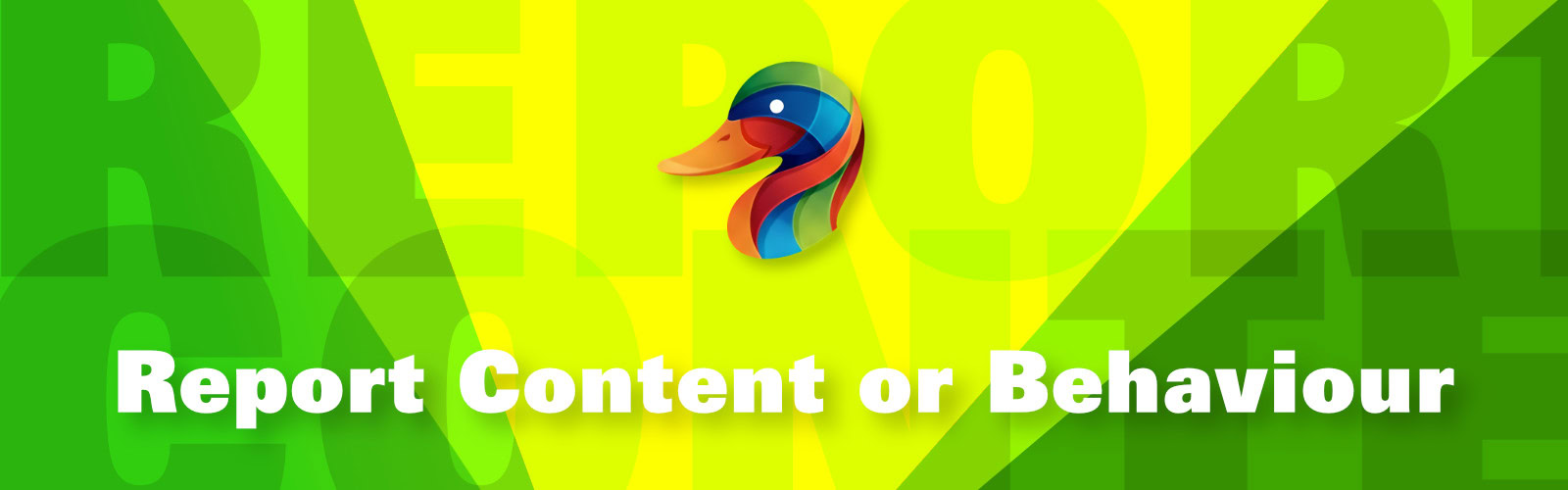 A page banner image with the colourful Duck's head logo and page title.
