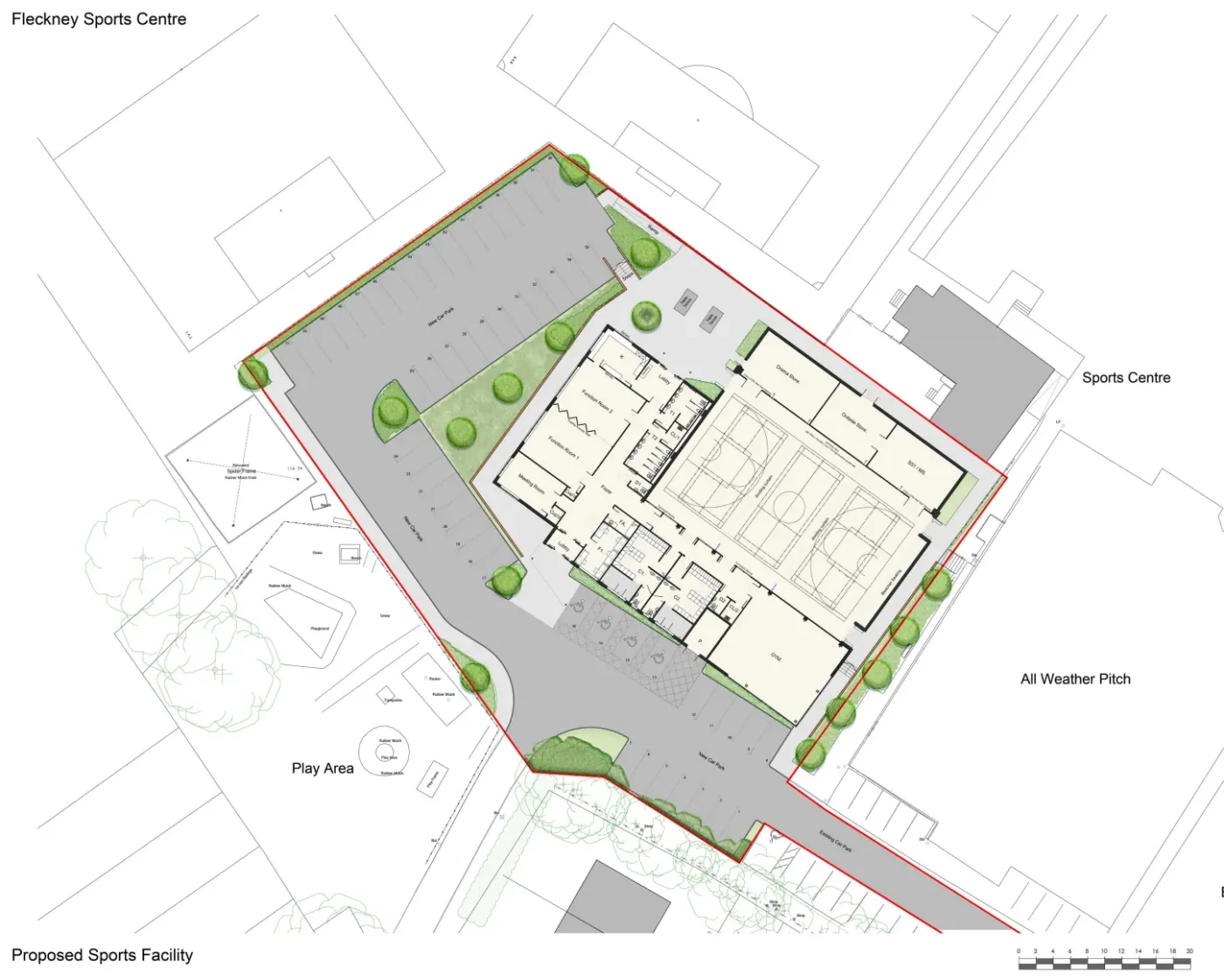Fleckney Sport Centre's New Build Site/Floor Plans