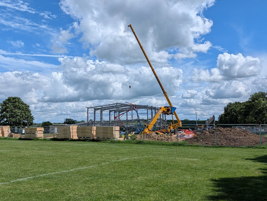 Going Up! Our New Sports Centre is Flying Ahead