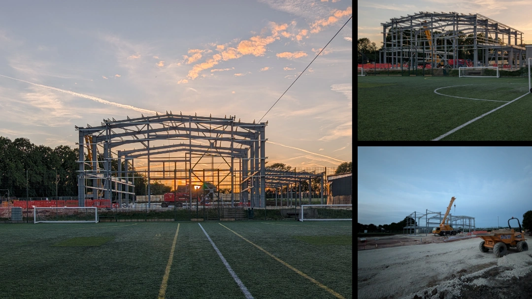 Going Up! Our New Sports Centre is Flying Ahead